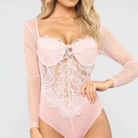 pink corset bodysuit